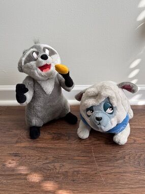 1990s Disneyland Parks Pocahontas Percy the Pug Meeko The Raccoon Plush Stuffed